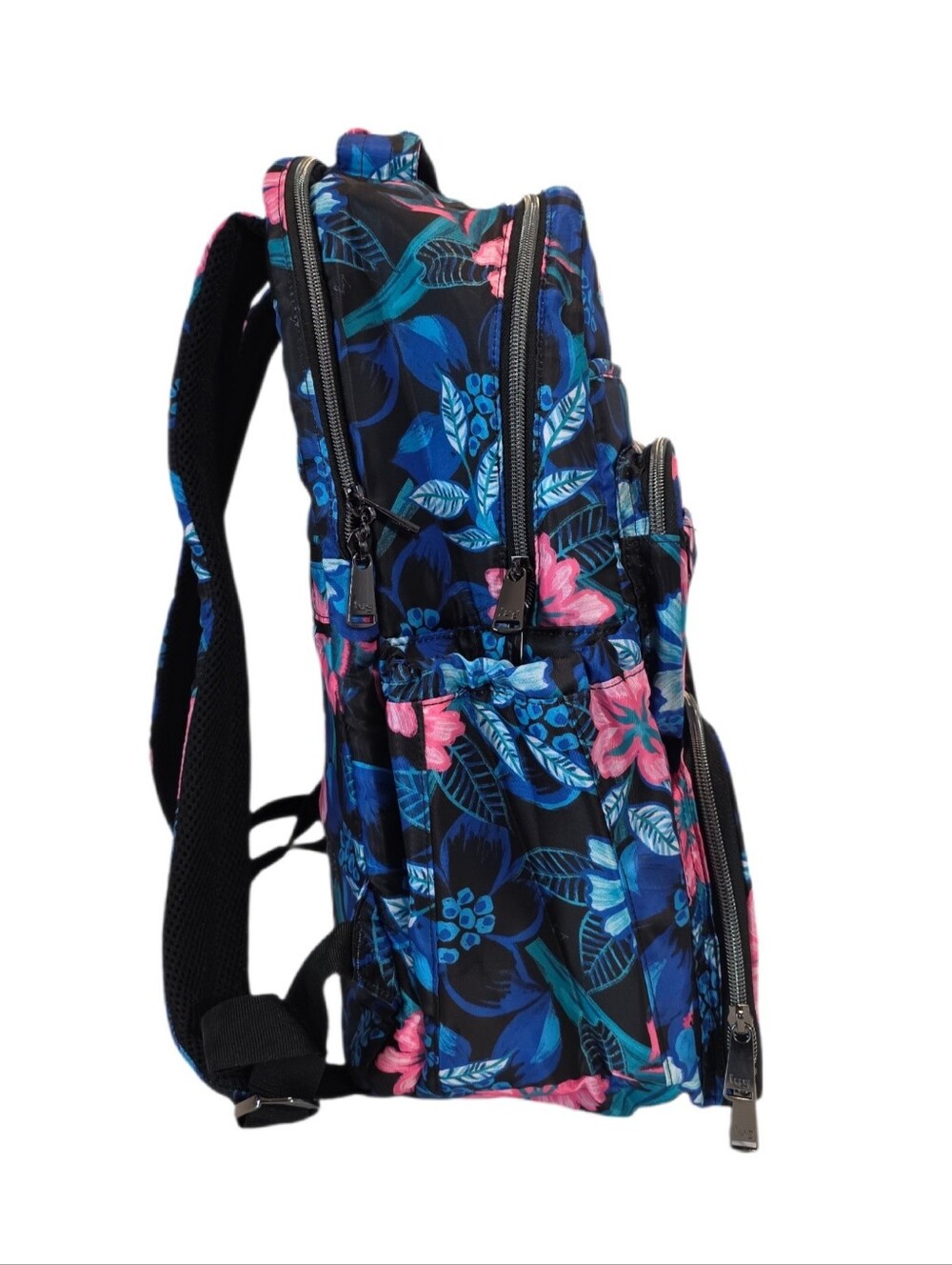 Lug Puddle Jumper Backpack - Black with Pink & Blues Floral - NWT - Picture 3 of 12
